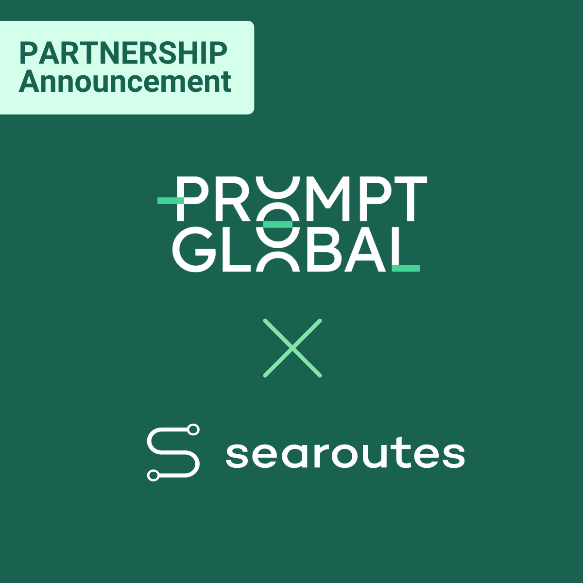 Prompt Global and Searoutes partnership announcement